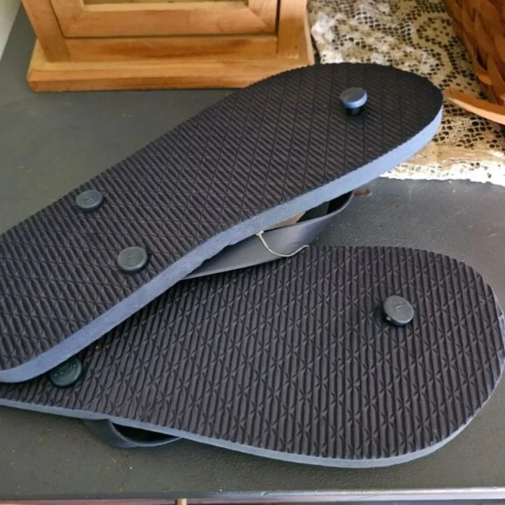 Men’s Blue Flip Flops XXL 10/11 – Lightweight Casual Summer Sandals NWT‎